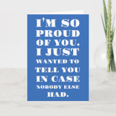 Ich bin so stolz auf dich karte (Vorderseite)
