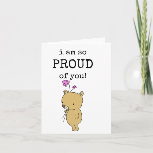Ich bin so stolz auf dich, Niedliche Karte (Vorderseite)