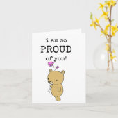 Ich bin so stolz auf dich, Niedliche Karte (Gelbe Blume)