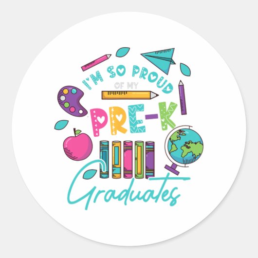 Ich bin so stolz auf meine Vorakademiker der letzt Runder Aufkleber (Vorderseite)