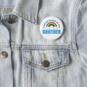 Ich bin so stolz auf meinen Bruder, Regenbogen-Gay Button (Beispiel)