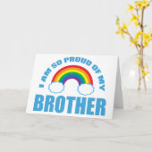 Ich bin so stolz auf meinen Bruder, Regenbogen-Gay Karte (Gelbe Blume)