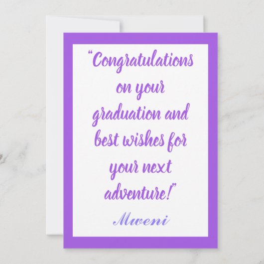 Ich bin so stolz auf Sie - Abschluss zitiert 2022 Dankeskarte (Rückseite)