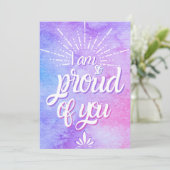 Ich bin so stolz auf Sie - Ermutigung Dankeskarte (Stehend Vorderseite)