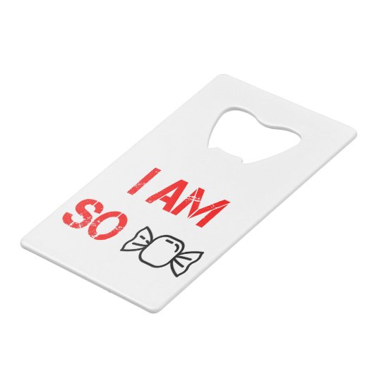 Ich bin so süß geldbeutel flaschenöffner (Vorderseite Schrägansicht)