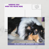 ICH BIN SO VERLOREN OHNE DICH POSTKARTE (Vorne/Hinten)