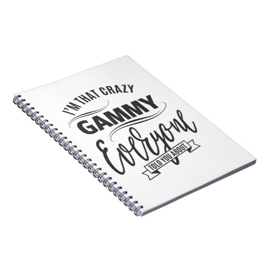 Ich bin so verrückt Gammy Notizblock (Rechte Seite)
