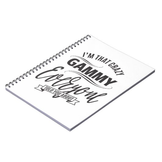 Ich bin so verrückt Gammy Notizblock (Linke Seite)
