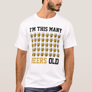 Ich bin so viele Biere Altes Cooles 40. Geburtstag T-Shirt