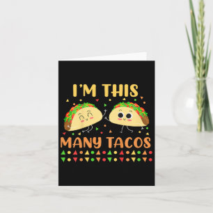 Ich bin so viele Tacos Zweite Geburtstagsparty Cin Karte