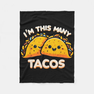 Ich bin so viele Tacos zweiter Geburtstag Twosday  Fleecedecke