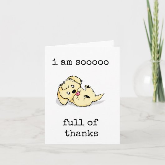 Ich bin so voller Dank, Erntedank Card Niedlicher  Karte (Vorderseite)