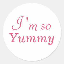 Ich bin so Yummy Sticker - weiß