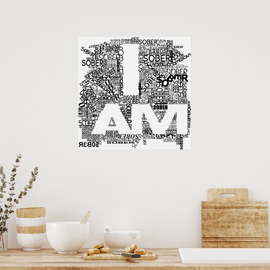 ICH BIN SOBER POSTER (Küche)