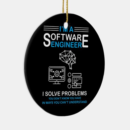 Ich bin Software Engineer Software Developer  Keramik Ornament (Rechts)