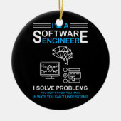 Ich bin Software Engineer Software Developer  Keramik Ornament (Vorne)