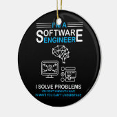 Ich bin Software Engineer Software Developer  Keramik Ornament (Links)
