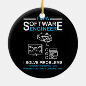 Ich bin Software Engineer Software Developer  Keramik Ornament (Hinten)