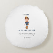 Ich bin Sohn des Königs farbenfrohe Niedliche Kind Rundes Kissen (Vorderseite)