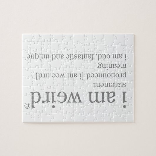 Ich bin sonderbar puzzle (Horizontal)