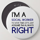 ICH BIN SOZIALARBEITER BUTTON (Vorne & Hinten)