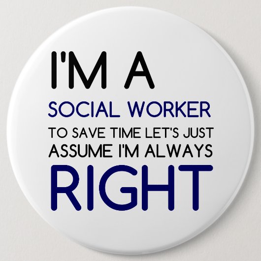 ICH BIN SOZIALARBEITER BUTTON (Vorderseite)