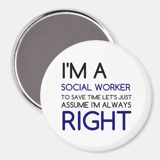 ICH BIN SOZIALARBEITER MAGNET (Vorderseite/Rückseite)