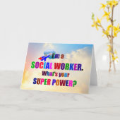 "Ich bin Sozialarbeiter" populäres Design, Karte (Gelbe Blume)