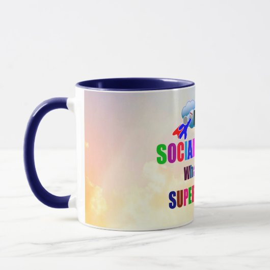 "Ich bin Sozialarbeiter" populäres Design, Tasse (Links)
