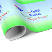 Ich bin Sozialarbeiter. Was ist dein Super-Power? Geschenkpapier (Rolleneckpunkt)