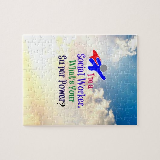 Ich bin Sozialarbeiter. Was ist dein Super-Power? Puzzle (Horizontal)