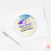 Ich bin Sozialarbeiter. Was ist dein Super-Power? Runder Aufkleber (Umschlag)