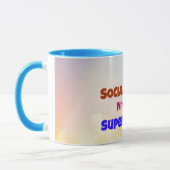 Ich bin Sozialarbeiter. Was ist dein Super-Power? Tasse (Links)