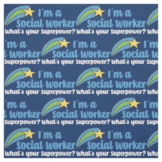 Ich bin Sozialarbeiter Was ist dein Superpower Blu Stoff (Muster)