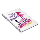 Ich bin Sozialarbeiter Was ist Ihre Supermacht? Notizblock (Rechte Seite)