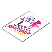 Ich bin Sozialarbeiter Was ist Ihre Supermacht? Notizblock (Linke Seite)