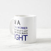 ICH BIN SOZIALER ARBEITNEHMER KAFFEETASSE (Vorderseite Links)