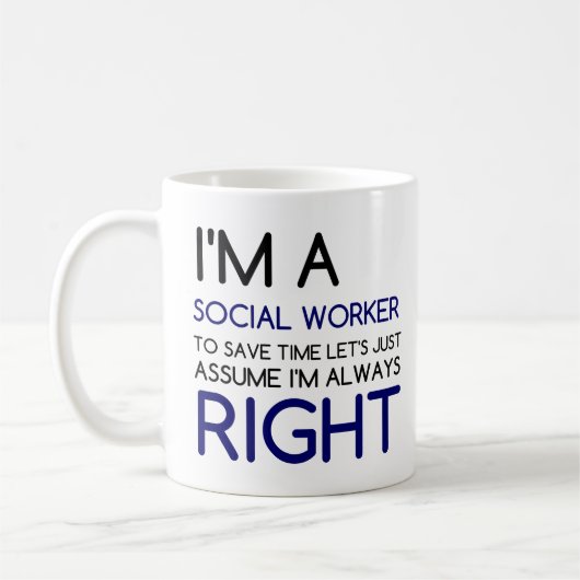 ICH BIN SOZIALER ARBEITNEHMER KAFFEETASSE (Links)