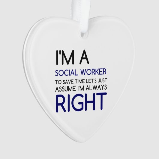 ICH BIN SOZIALER ARBEITNEHMER ORNAMENT (Vorderseite)