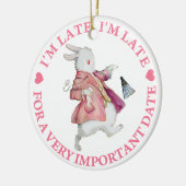 Ich bin spät, ich bin spät, für wichtiges Datum A Keramik Ornament (Links)