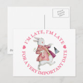 ICH BIN SPÄT, ICH BIN SPÄT POSTKARTE (Vorne/Hinten)