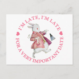 ICH BIN SPÄT, ICH BIN SPÄT POSTKARTE