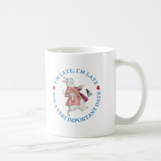 Ich bin spät, ich bin spät zu einem sehr wichtigen kaffeetasse