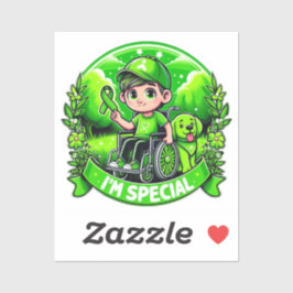 🌟 ich bin Special - Zerebral Palsy Bewusstsein De Aufkleber