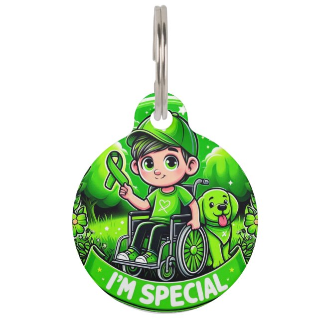 🌟 ich bin Special - Zerebral Palsy Bewusstsein De Haustiermarke (Vorderseite)