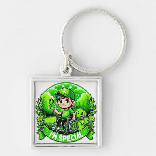 🌟 ich bin Special - Zerebral Palsy Bewusstsein De Schlüsselanhänger (Vorne)