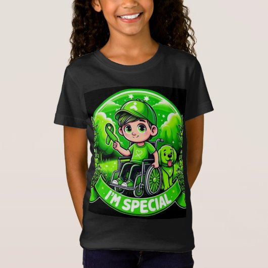🌟 ich bin Special - Zerebral Palsy Bewusstsein De T-Shirt (Vorderseite)