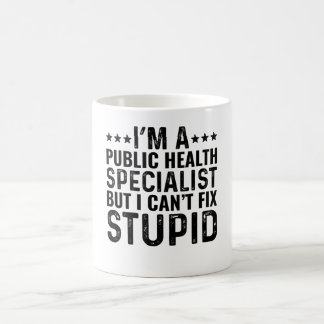 Ich bin Spezialist für öffentliche Gesundheit, abe Kaffeetasse