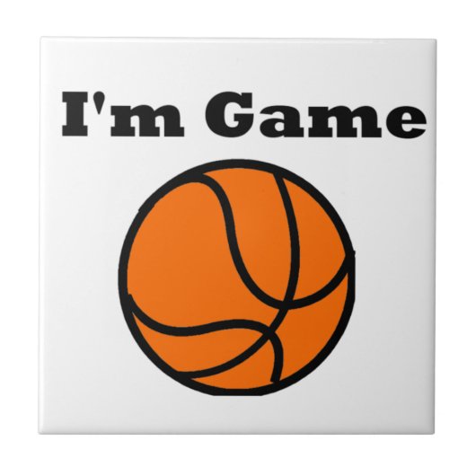Ich bin Spiel (Basketball) Fliese (Vorderseite)
