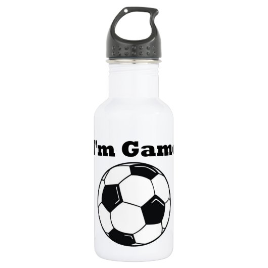 Ich bin Spiel (Fußball) Trinkflasche (Vorderseite)